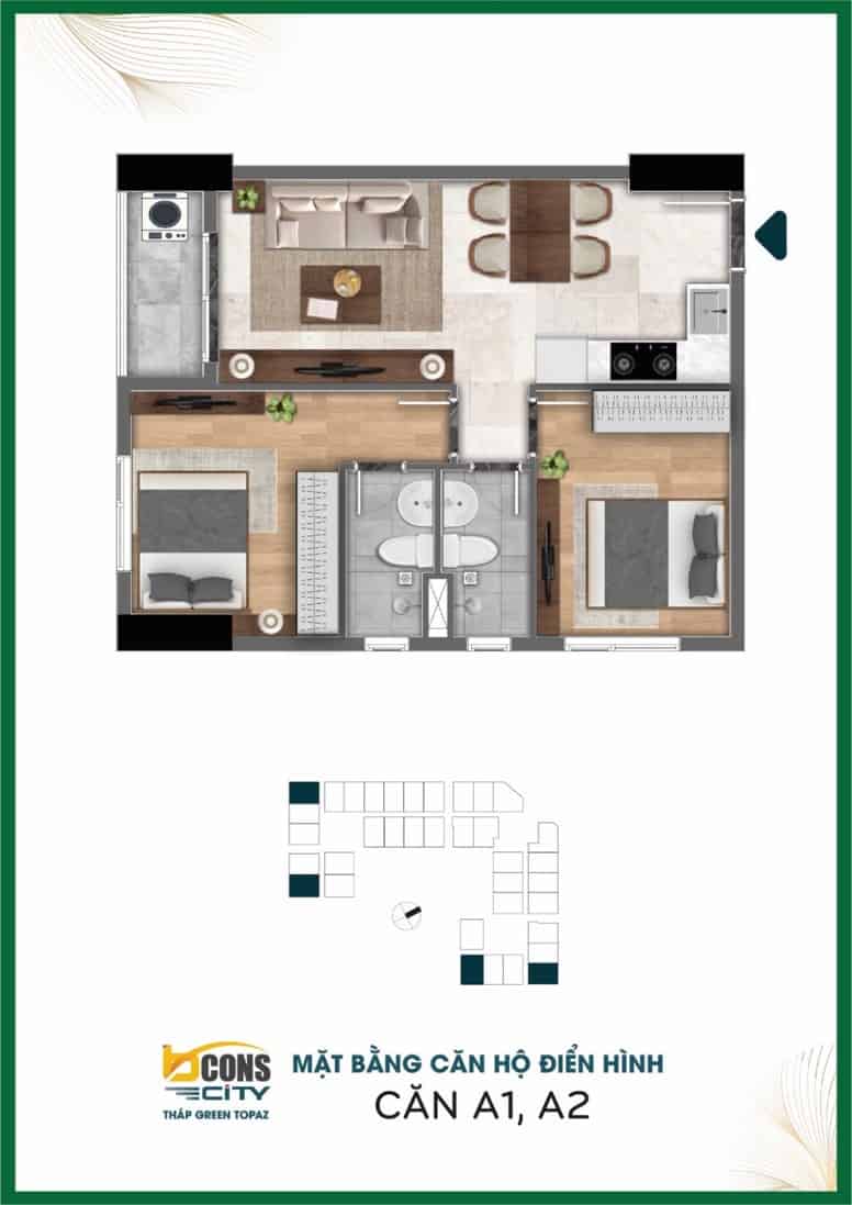 BCONS CITY 19 mat bang can ho Bcons City 1