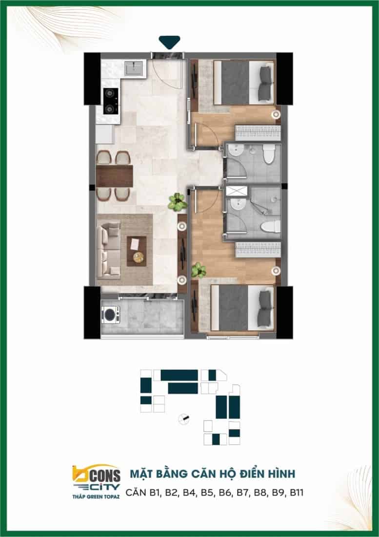 BCONS CITY 23 mat bang can ho Bcons City 5