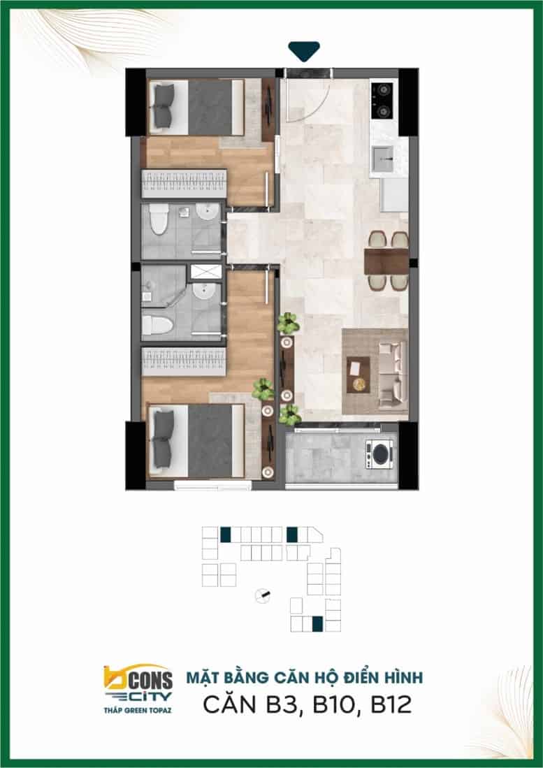BCONS CITY 24 mat bang can ho Bcons City 6