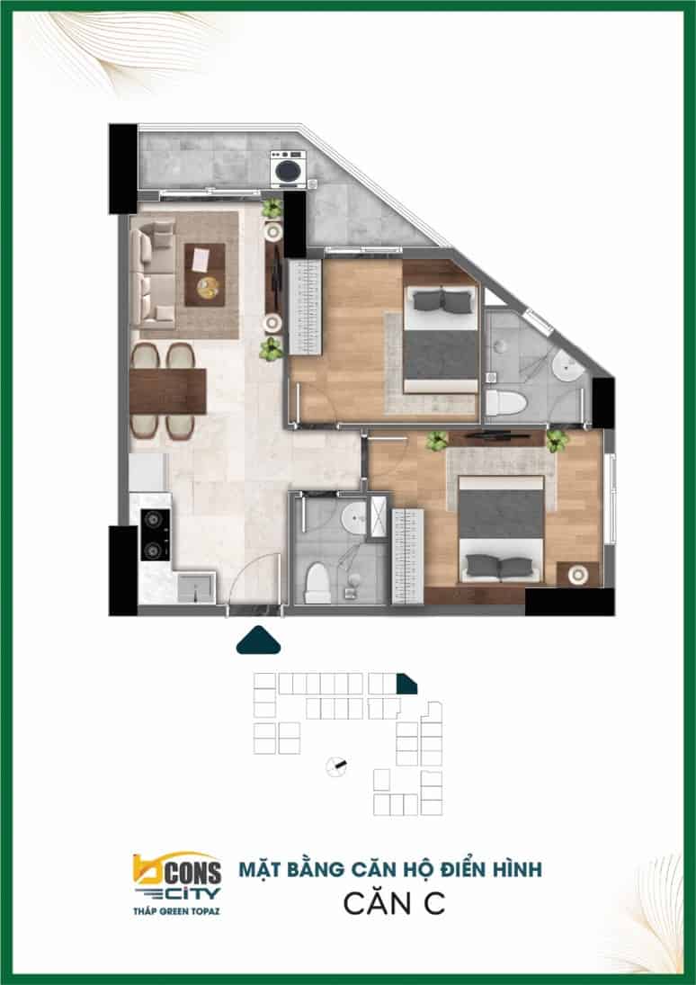 BCONS CITY 25 mat bang can ho Bcons City 7