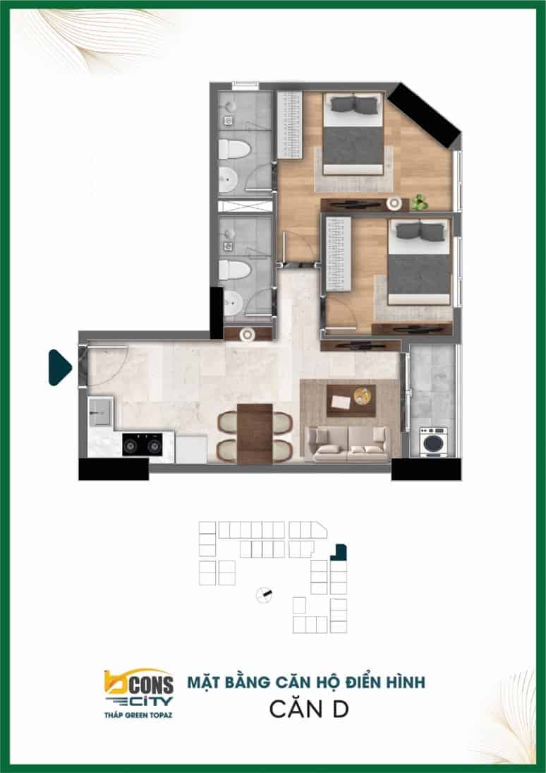 BCONS CITY 26 mat bang can ho Bcons City 8