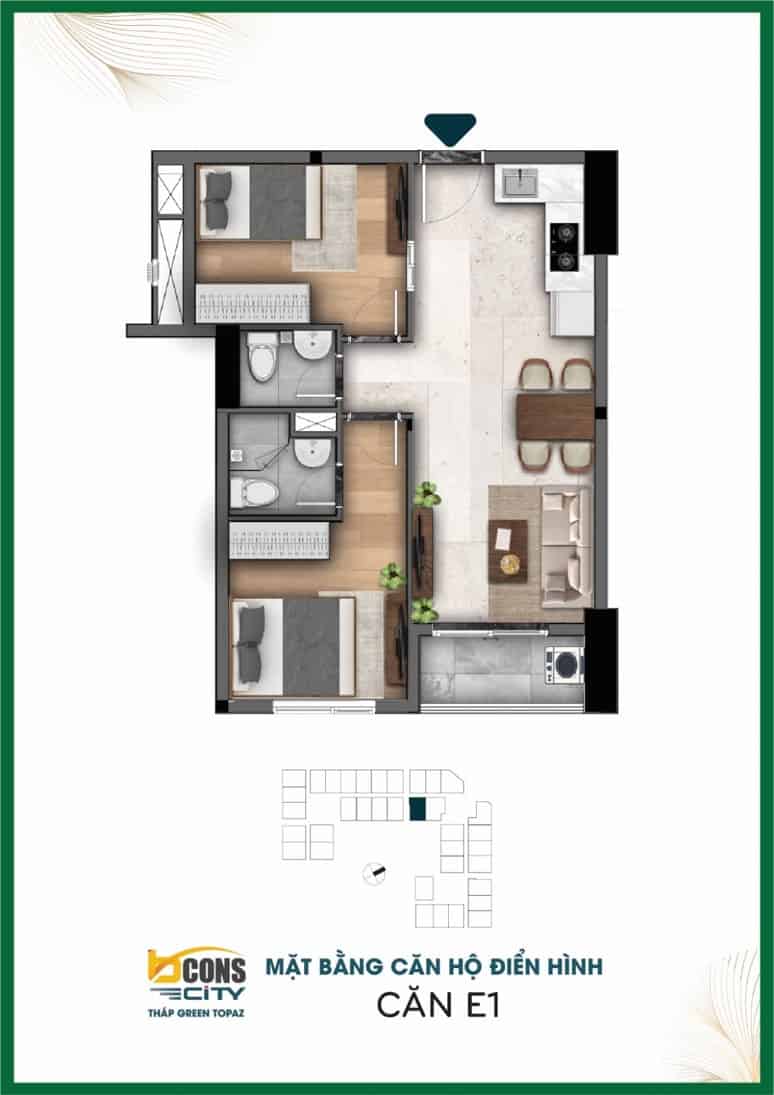 BCONS CITY 27 mat bang can ho Bcons City 9
